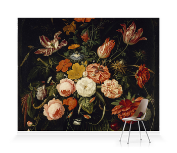'A Vase of Flowers Including Tulips' Wallpaper Murals