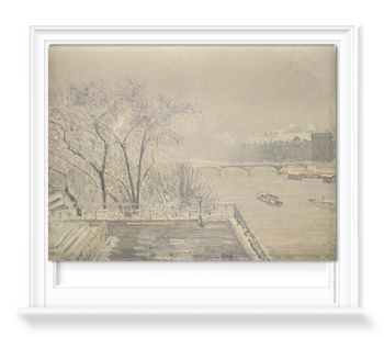 'The Louvre under Snow' Roller Blind