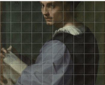 'Portrait of a Young Man' Ceramic Tile Mural