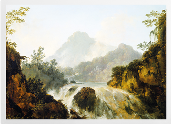 'A cascade in the Tuaruru Valley, Tahiti' Art Prints