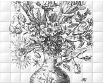 'Bouquet in a Vase' Ceramic Tile Mural
