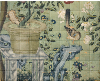 'Panel of Wallpaper I' Ceramic Tile Mural