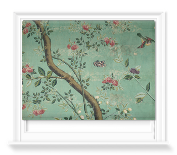 'Camellia Chinoiserie Wallpaper Fragment' Roller Blind