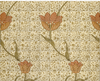 'Garden Tulip Wallpaper' Ceramic Tile Mural