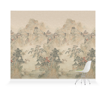 'Ming Mountain Scenic Linen' Wallpaper murals