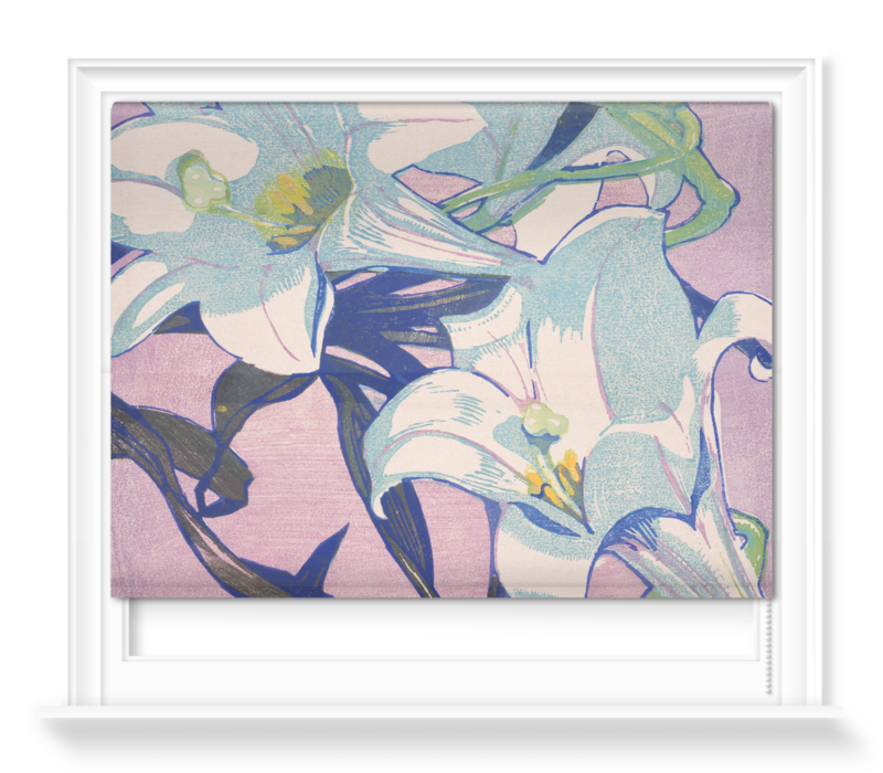 'White Lilies' Roller Blind