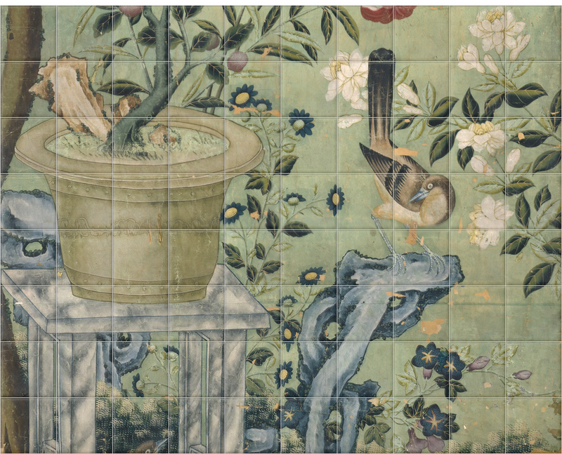 'Panel of Wallpaper I' Ceramic Tile Mural