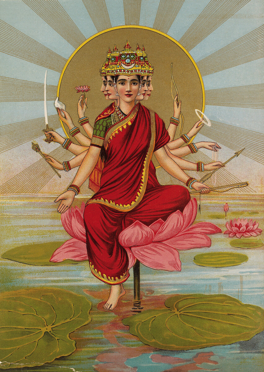 Gaitri - The Gayatri hymn personified as a Goddess