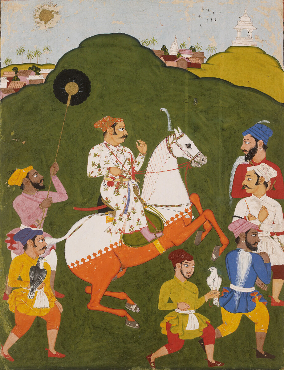 Equestrian Portrait of Maharana Raj Singh I of Mewar