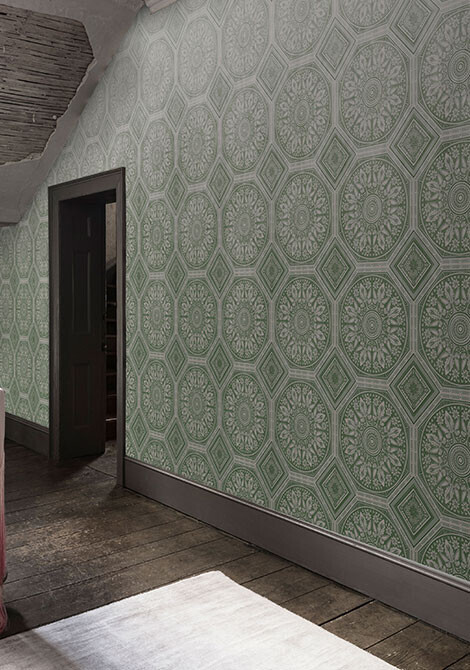  &nbsp;'Paris Plasterwork Sage Green' Mural Wallpaper