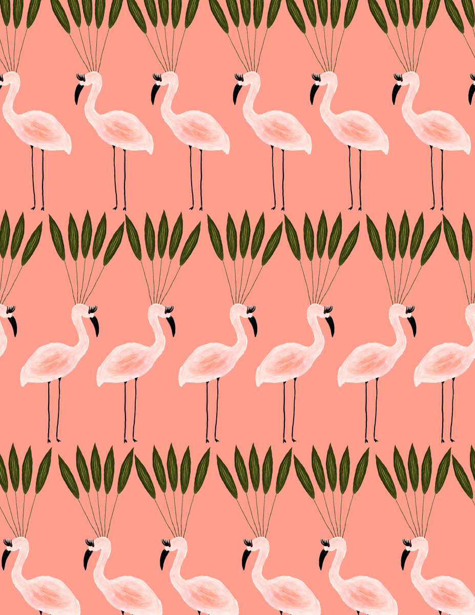 Leaf Crown Flamingos