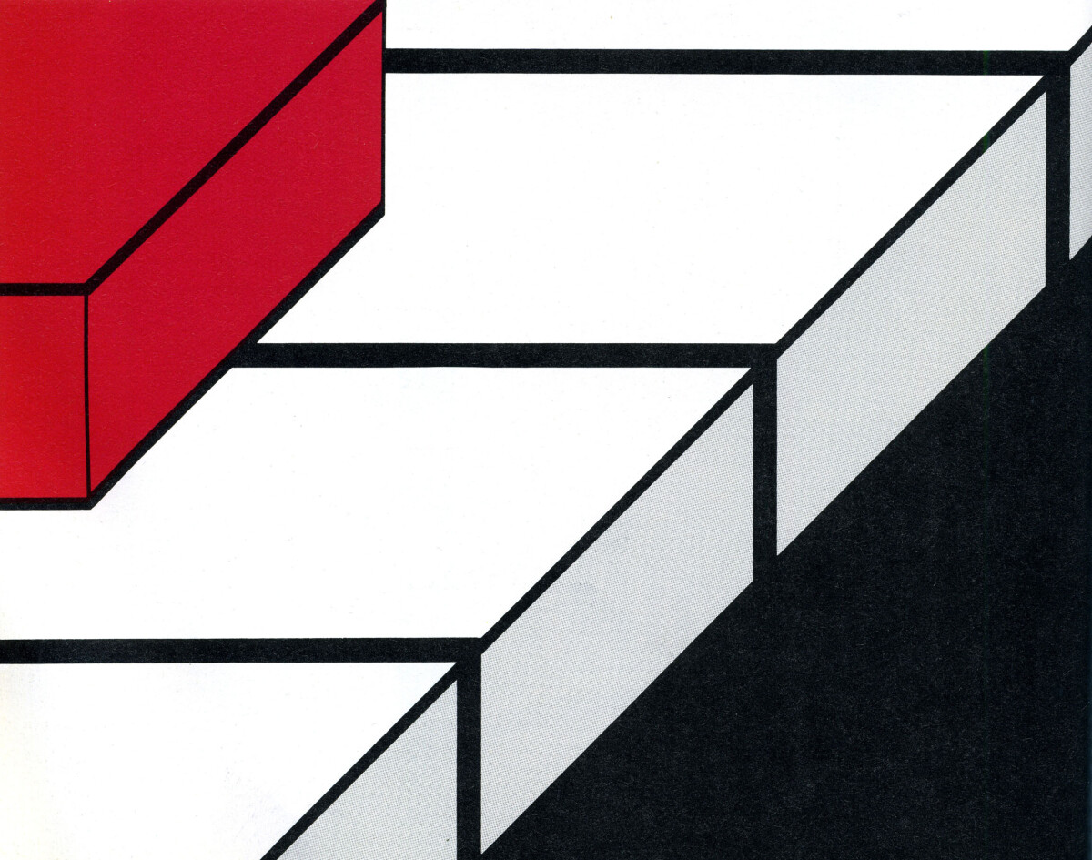 Red, White, Black 80s Graphic Print