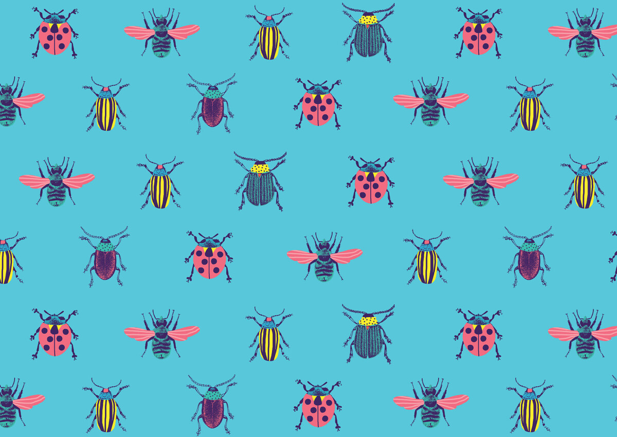 Vivid Beetles Pattern