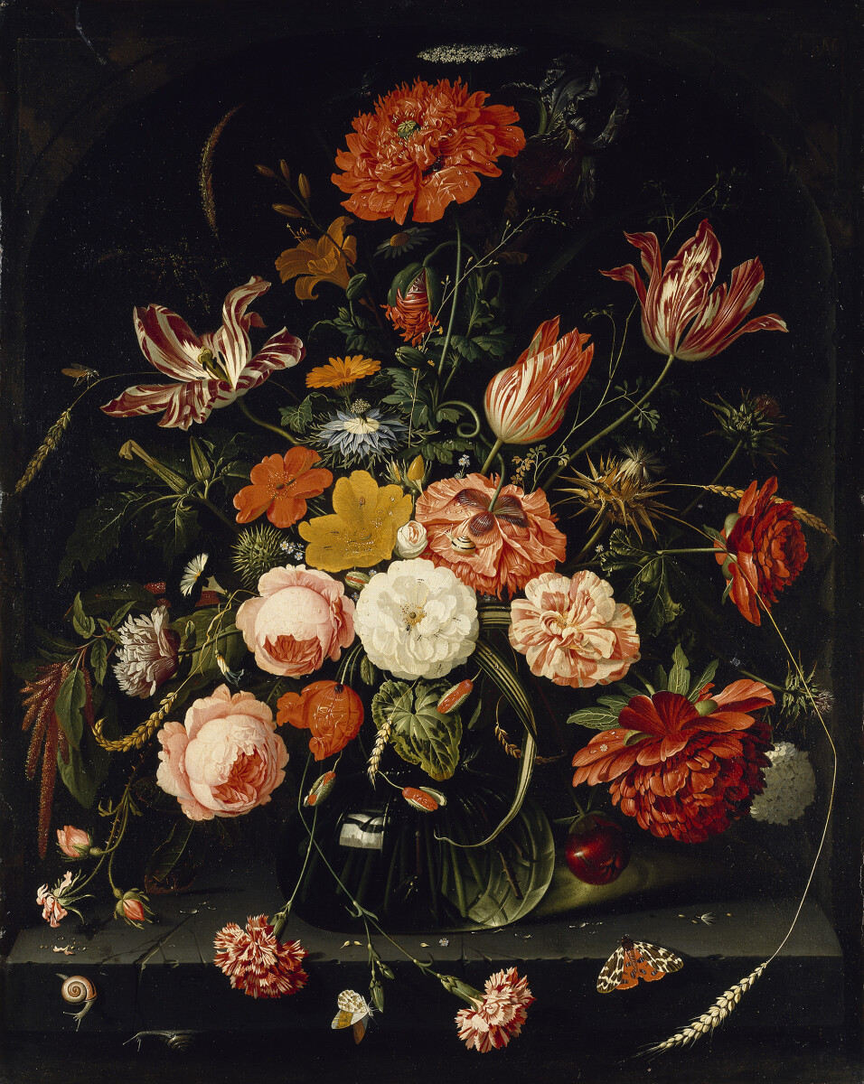 A Vase of Flowers Including Tulips