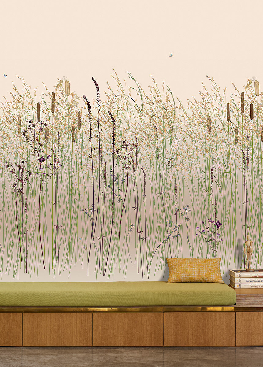 'Grasses' Wallpaper Mural from Surface View