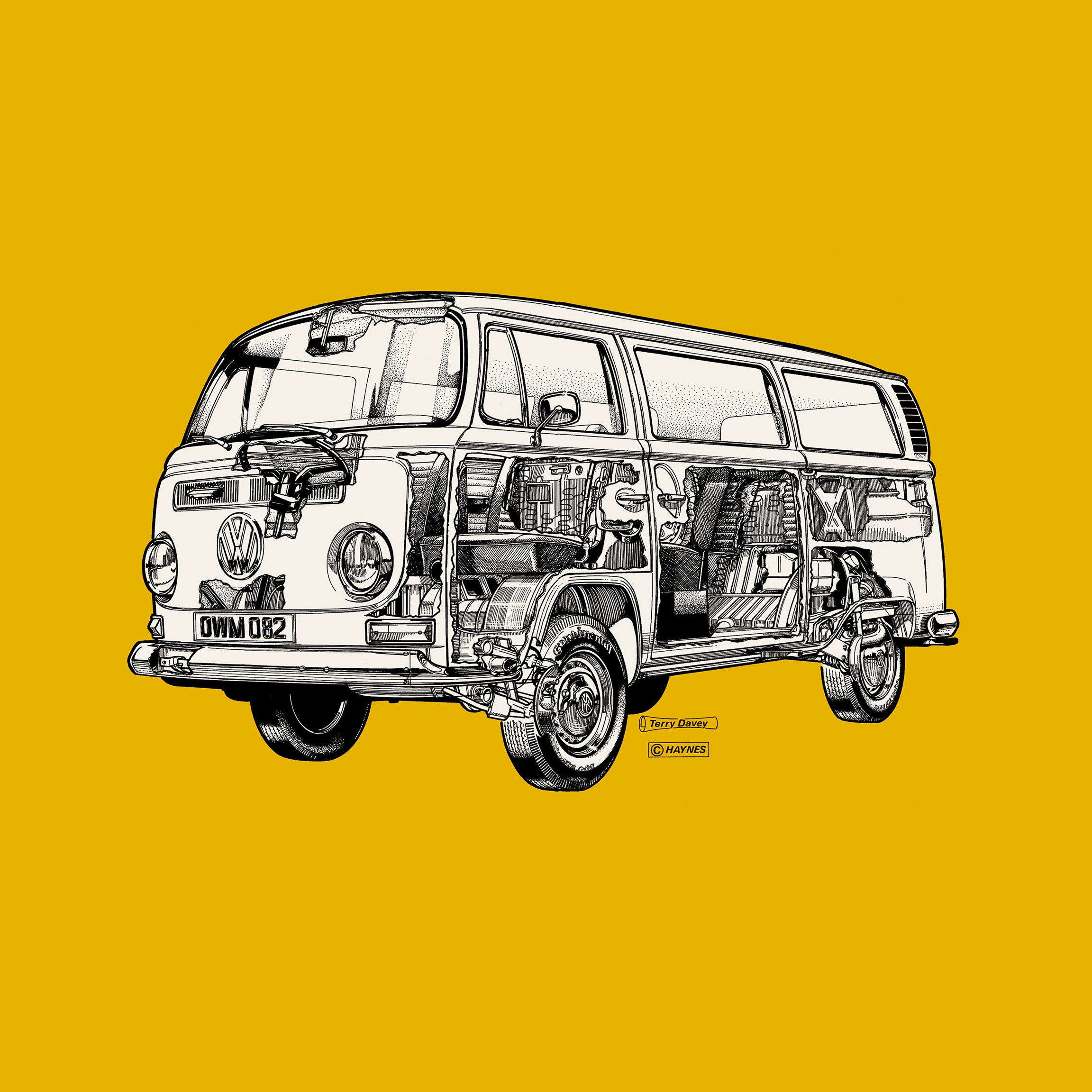 Golden Yellow Camper Van