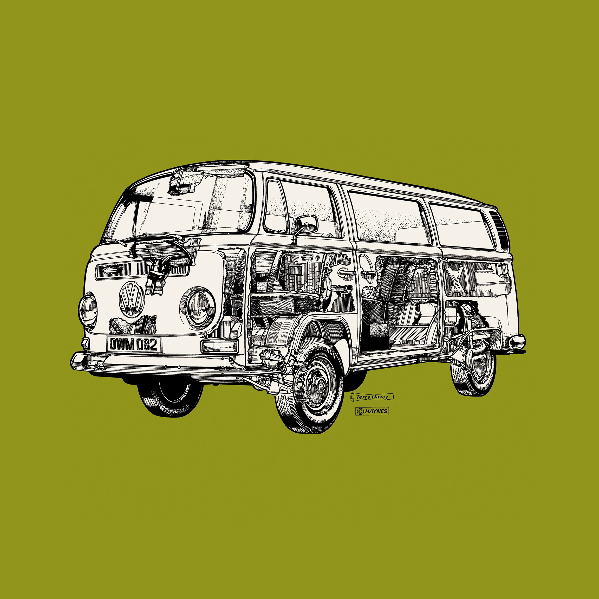 Olive Green Camper Van