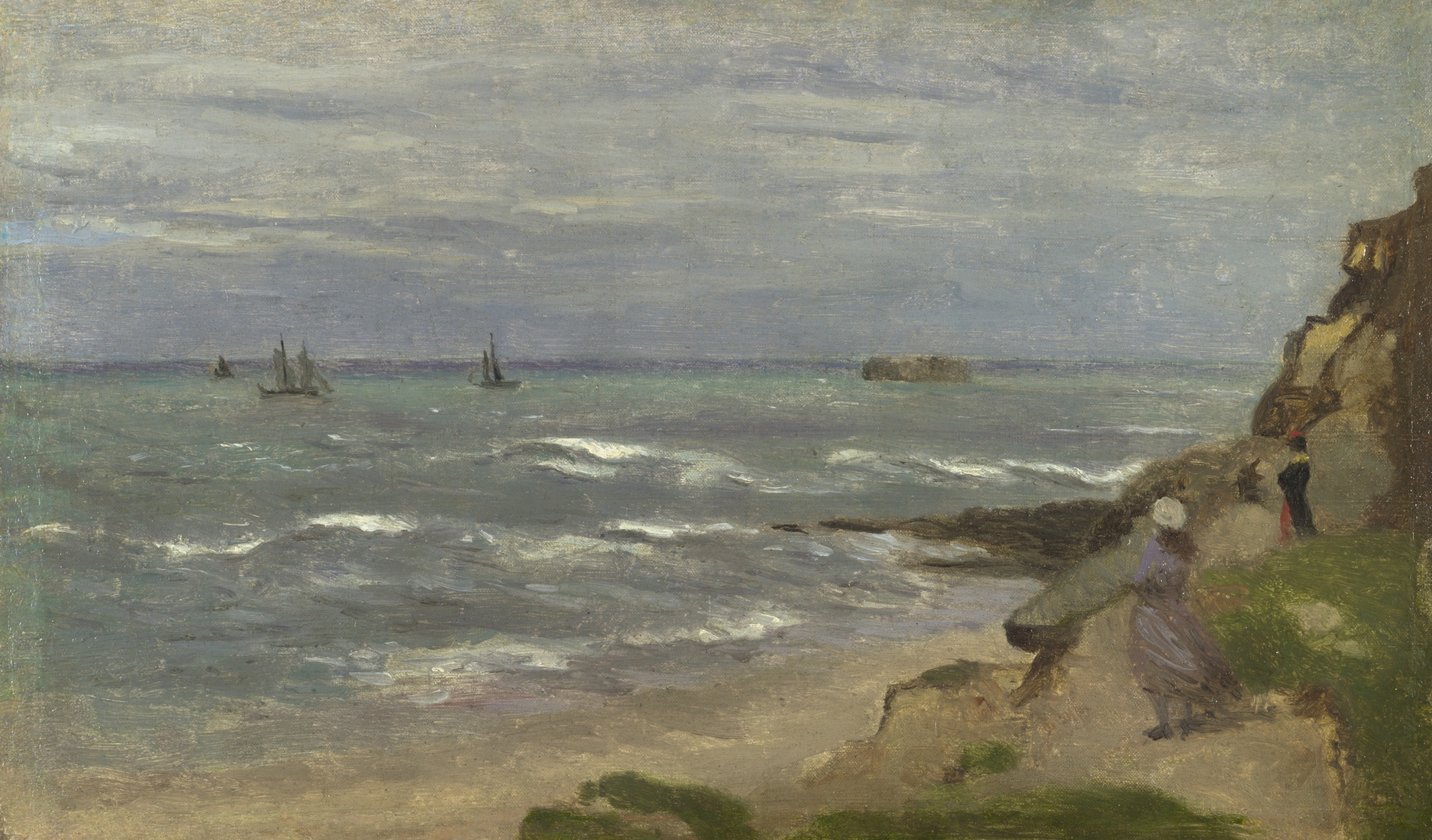 Seascape with Figures on Cliffs