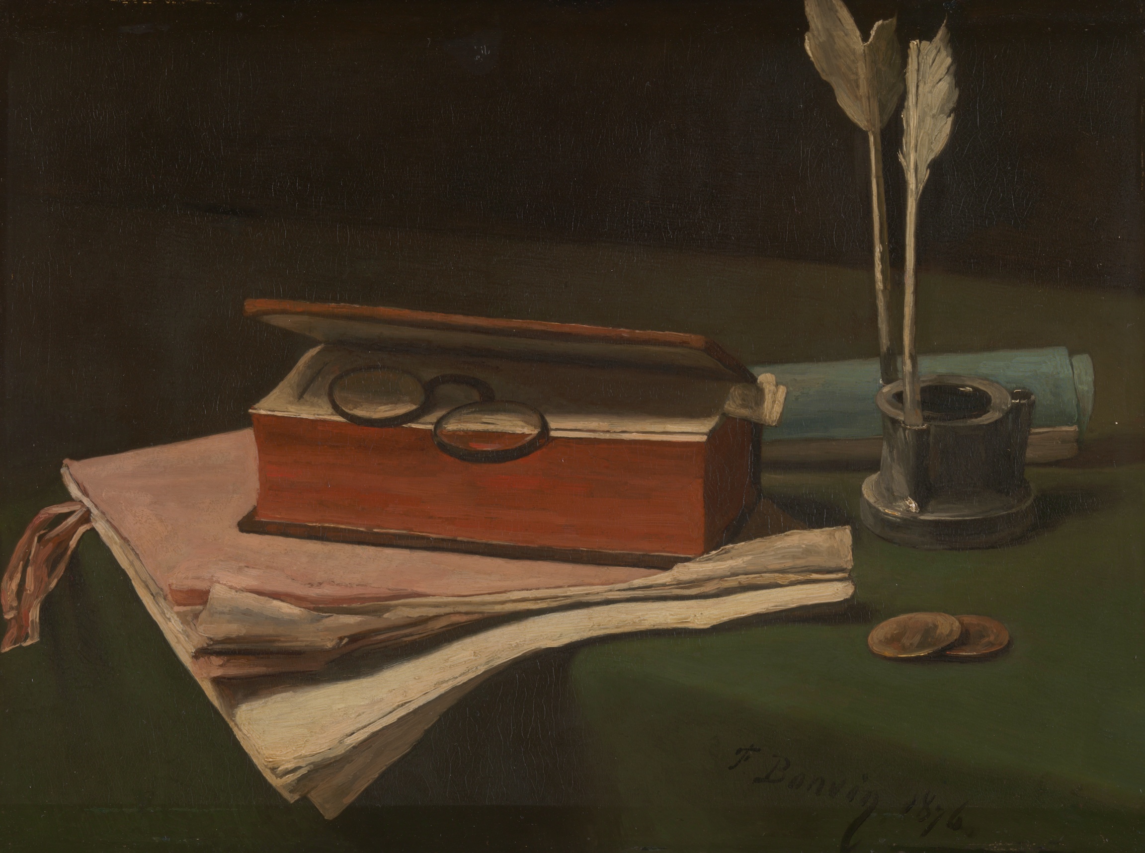 Still Life with Book, Papers and Inkwell