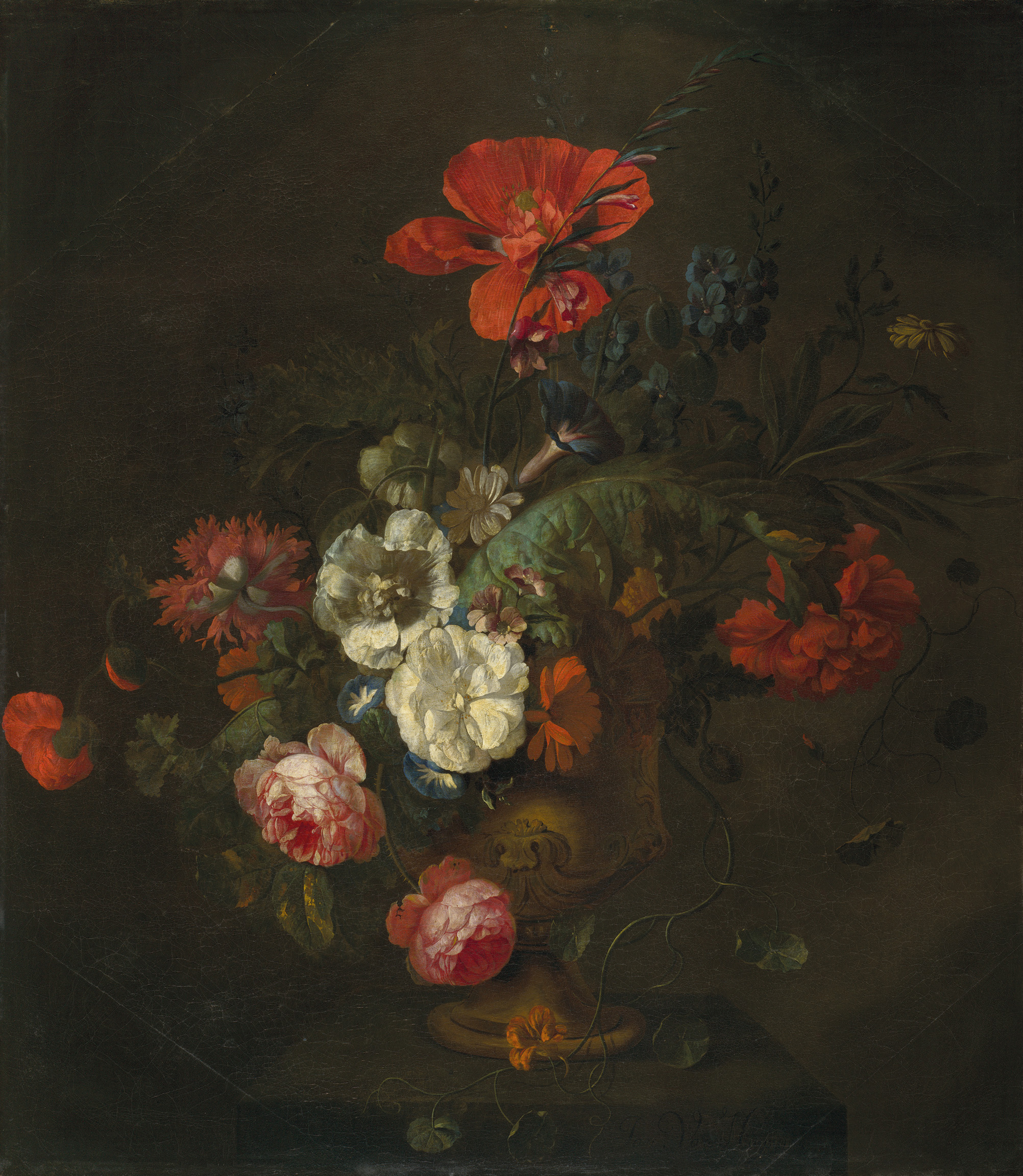Flowers in a Stone Vase