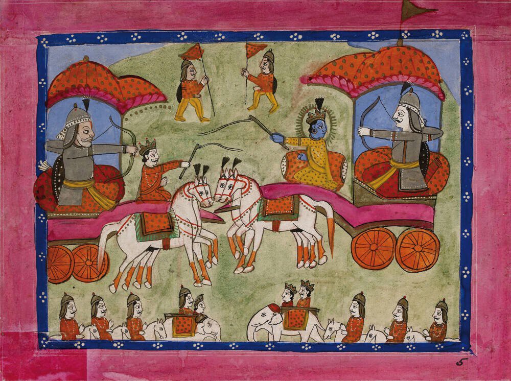 Krishna and Arjuna on the Battlefield