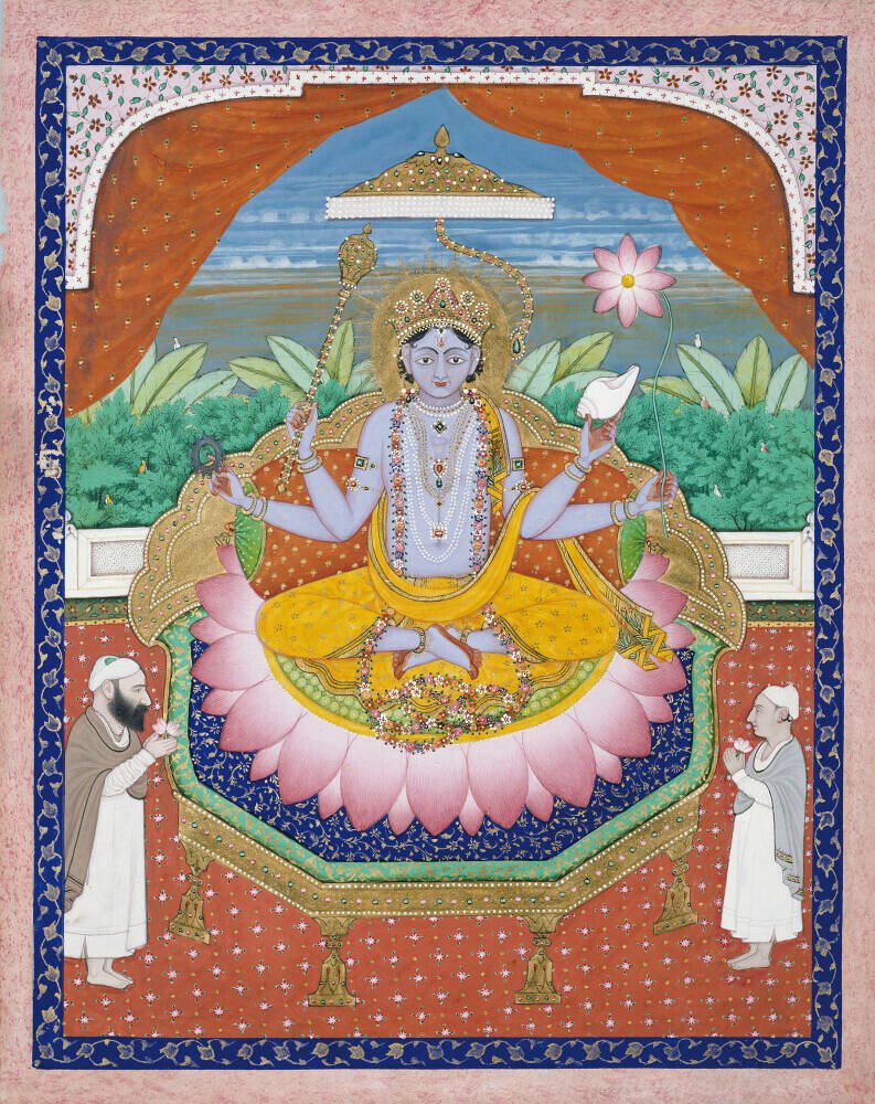 Vishnu on a Lotus Petal Throne