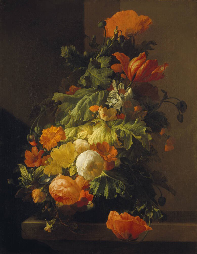 A Vase of Flowers - Poppies and Peonies