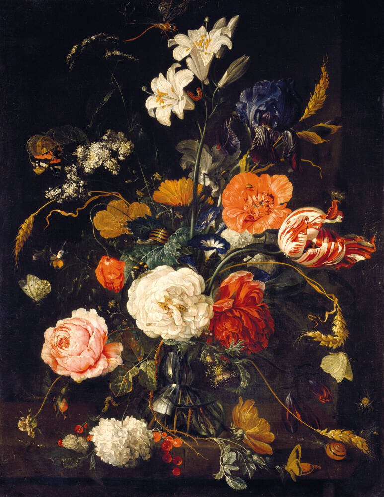 Floral still-life painting