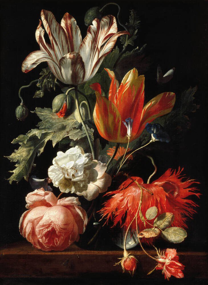 A Vase of Flowers on a Table