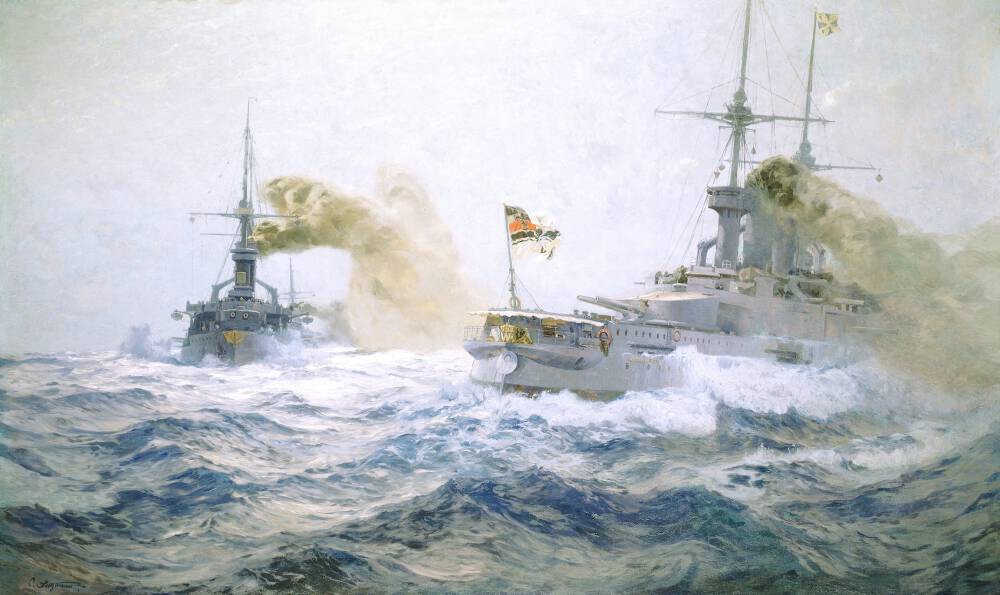German Fleet Manoeuvres On The High Seas