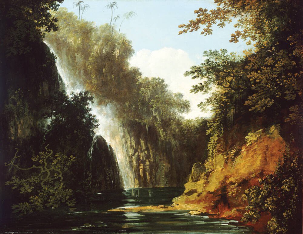 A waterfall in Tahiti