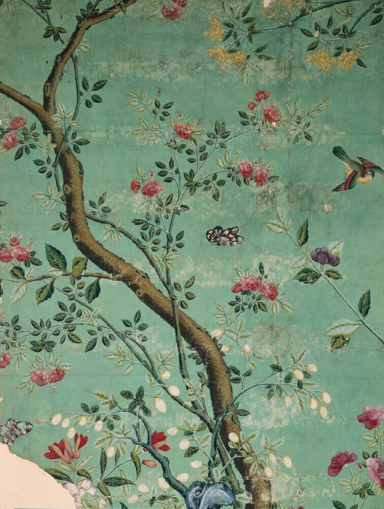 Camellia Chinoiserie Wallpaper Fragment
