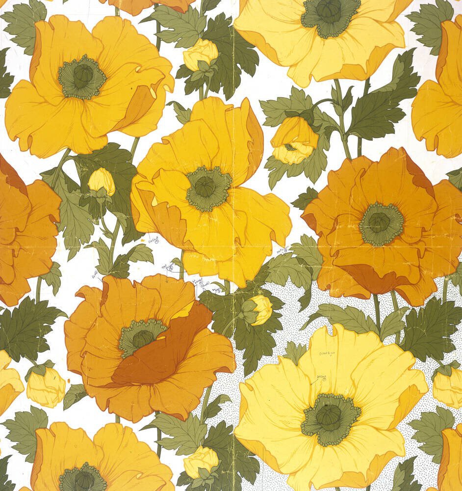 'Summer Poppies' Wallpaper Mural SurfaceView