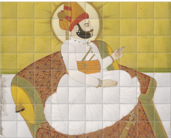 'A Raja Man Singh' Ceramic Tile Mural
