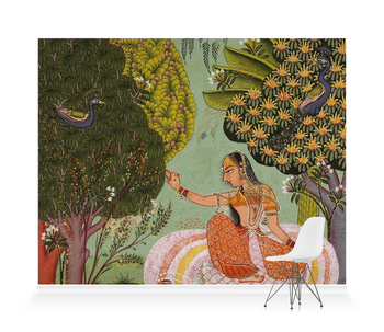 'A lady in a Grove, depicting Kamodani Ragini II' Wallpaper Mural