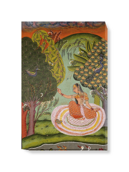 'A lady in a Grove, depicting Kamodani Ragini II' Canvas Wall Art