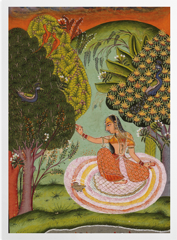 'A lady in a Grove, depicting Kamodani Ragini II' Art Prints