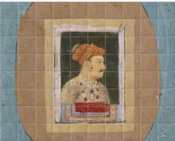 'Portrait Bust of Jahangir II' Ceramic Tile Mural