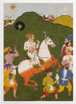 'Equestrian Portrait Maharana Raj Singh I ' Art Prints