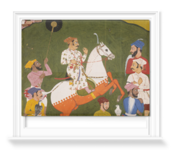 'Equestrian Portrait of Maharana Raj Singh I of Mewar' Roller Blind