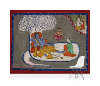 'Vishnu Reclining on the Serpent Shesha' Wallpaper Mural