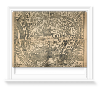 'Pilgrim Map of Varanasi (Benares)' Roller Blind
