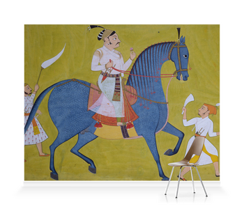'Marahaja Pratap Singh of Sewar Riding' Wallpaper Mural