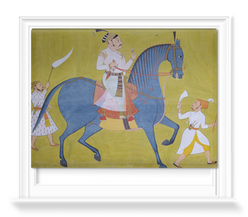 'Marahaja Pratap Singh of Sewar Riding' Roller Blind