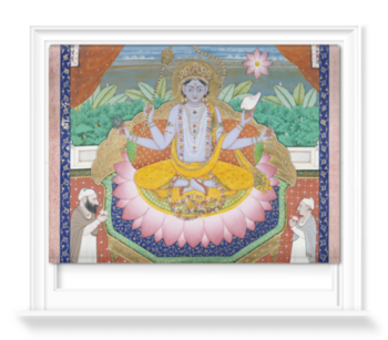 'Vishnu on a Lotus Petal Throne' Roller Blind