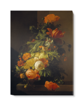'A Vase of Flowers - Poppies and Peonies' Canvas Wall Art