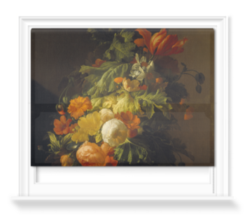 'A Vase of Flowers - Poppies and Peonies' Roller Blind