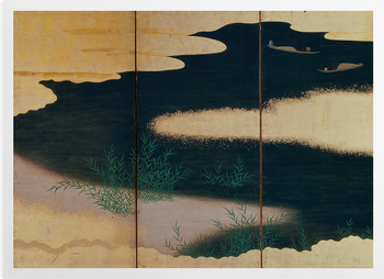 'Six-fold Screen Right Panels Depicting Tales of Ise' Art Prints