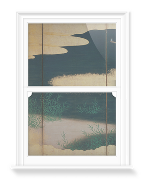 'Six-fold Screen Right Panels Depicting Tales of Ise' Decorative Window Films