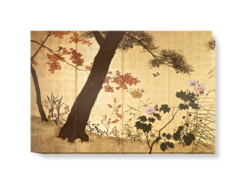 'Bird and Flowers of the Four Seasons Screens 1-4' Canvas Wall Art
